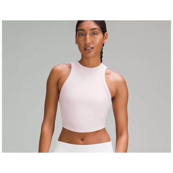 Lululemon Hold Tight Cropped Tank Top pink size 12 - Picture 1 of 4
